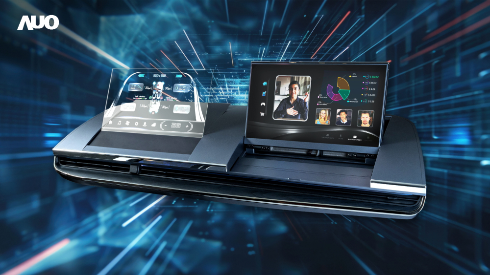 jinnian金年会Micro LED Display HMI解决方案打造透明Micro LED前座仪表，呈现信息并保留驾驶视野开阔；亦为副驾驶座乘客打造收放自如的Micro LED屏幕，在不影响显示质量的前提于显示区内建镜头，让用户能与视讯对象直接眼神接触，提供绝佳的双向沟通体验