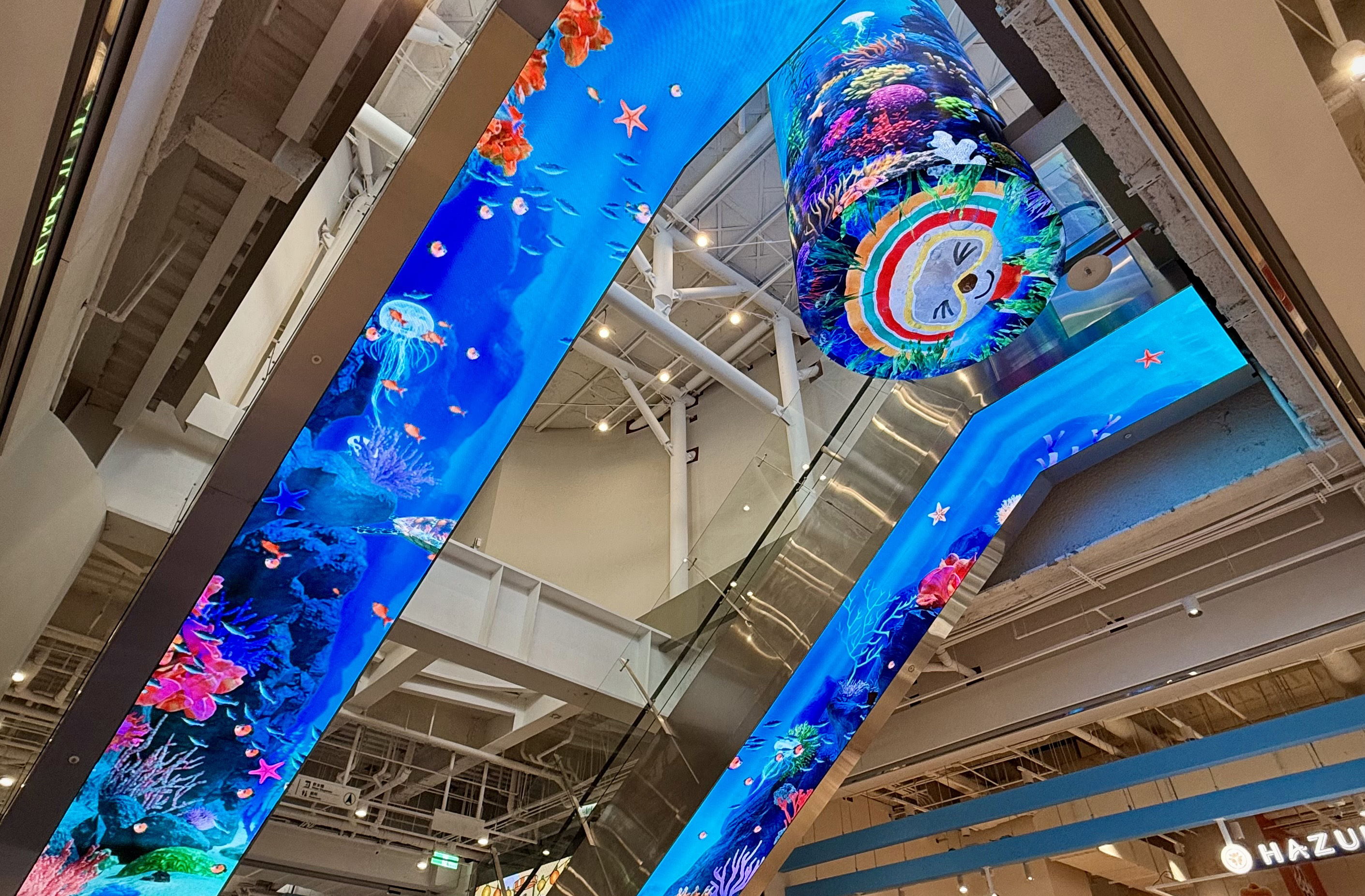 達擎與傑可達整合先進顯示技術與軟硬體應用服務，提供一系列大型LED顯示解決方案，為全新改裝開幕的「清水服務區」佈局嶄新視覺體驗。